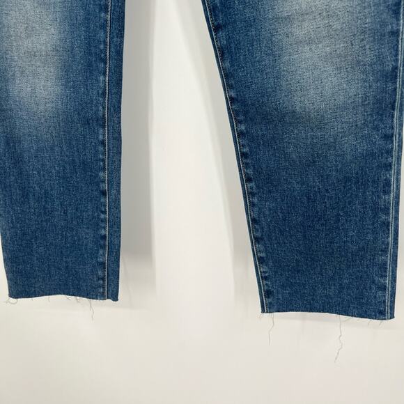 Le Jean Vivie Slim-Leg Jeans Button Fly Cut Hem - Picture 3 of 7